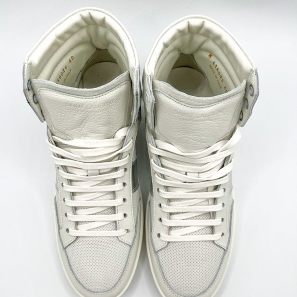 Saint Laurent Court Classic Leather High-Top Sneakers NWT main image 5